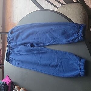 DSG womens blue sweatpants with drawstring waistband